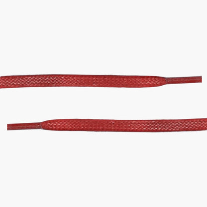 Flat Waxed Cotton Laces | Red