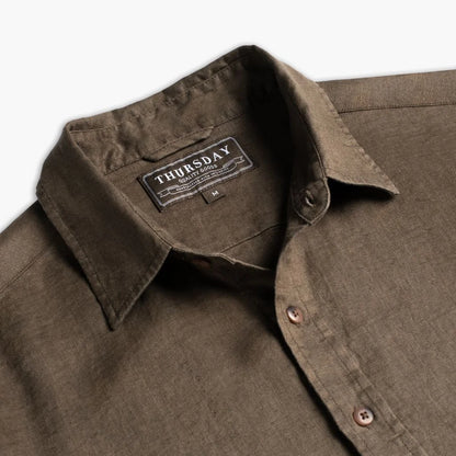 Linen Shirt | Brown