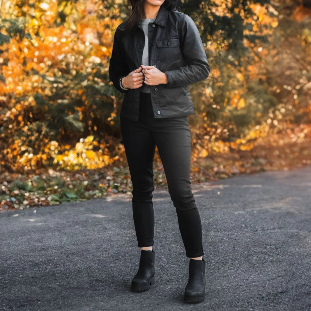 Waxed Canvas Field Jacket | Black