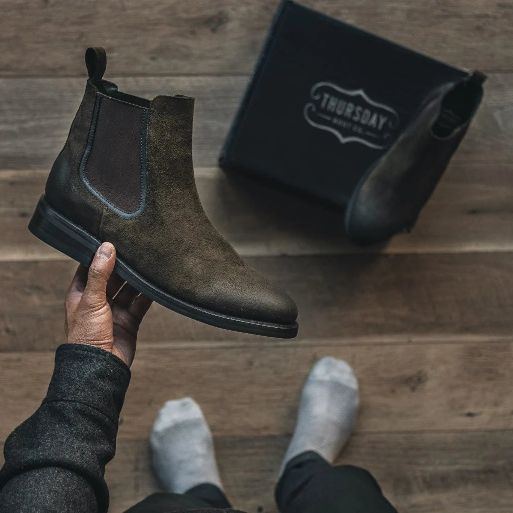 Duke | Dark Olive Suede
