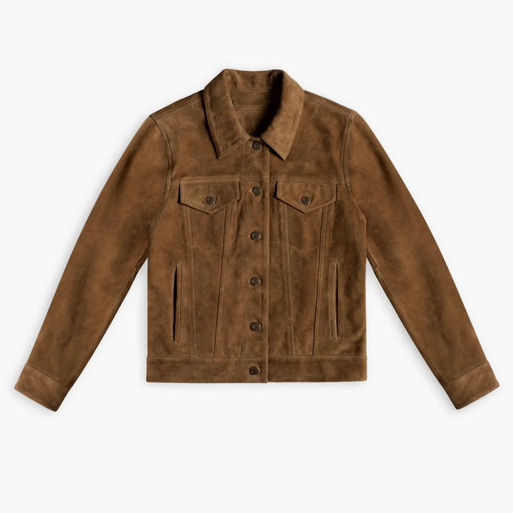 Suede Trucker Jacket | Dusty