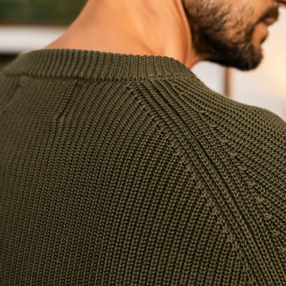 Ribbed Crewneck Sweater | Olive
