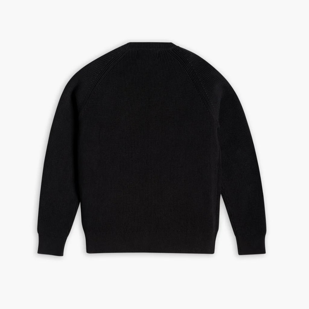 Ribbed Crewneck Sweater | Black