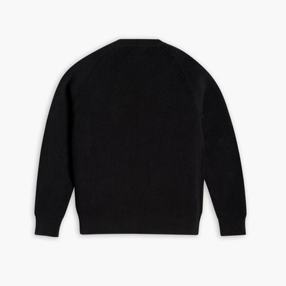 Ribbed Crewneck Sweater | Black