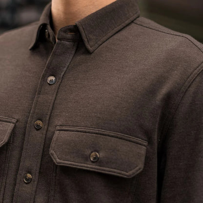 Everyday Button-Down Shirt | Brown (Two Pocket)