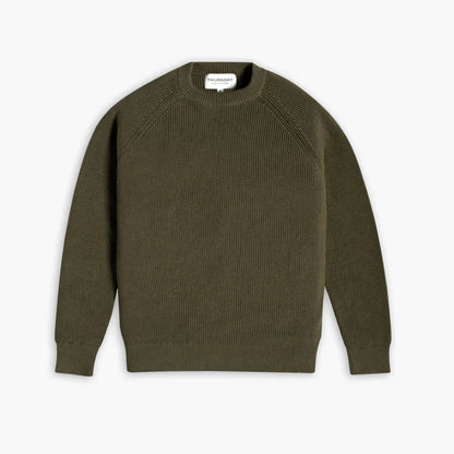 Ribbed Crewneck Sweater | Olive