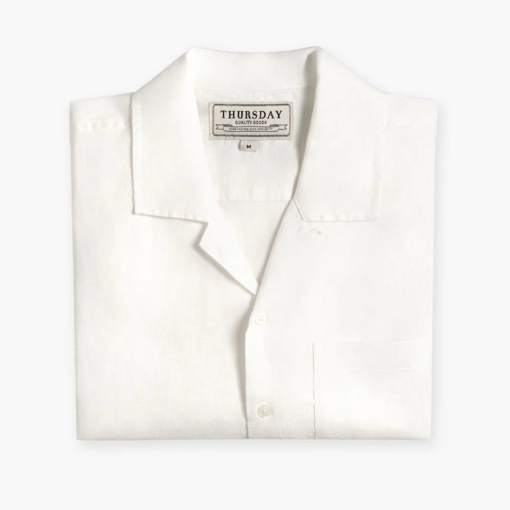 Linen Camp Shirt | White